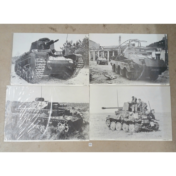 LOT OF 4 - GERMAN ARMOUR SERIES NO. 1, 4, 10 & 13 - BUNDESARCHIV, KOBLENZ PHOTOGRAPHS