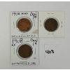 LOT OF 3 - 1908-1910 CDN LARGE PENNIES
