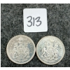 Image 1 : LOT OF 2 - 1963 CDN 50 CENT COINS