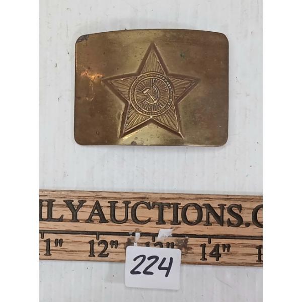 SOVIET RUSSIAN BRASS BELT BUCKLE