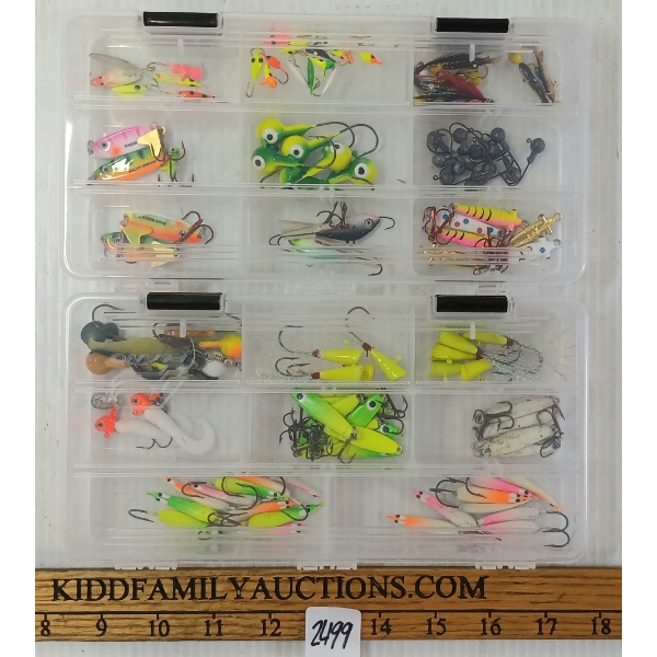QTY OF BASS LURES W/ CASES