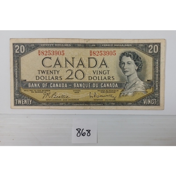 1954 CDN $20 BANKNOTE