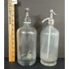 Image 3 : LOT OF 2 - SAN FRANCISCO & HAYES BRO'S - CLEAR ACID-ETCHED - SELTZER BOTTLES