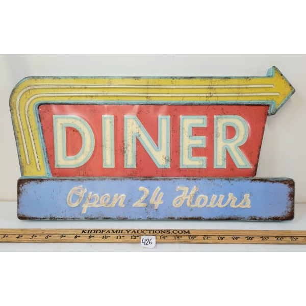 DINER OPEN 24 HOURS - SST SIGN