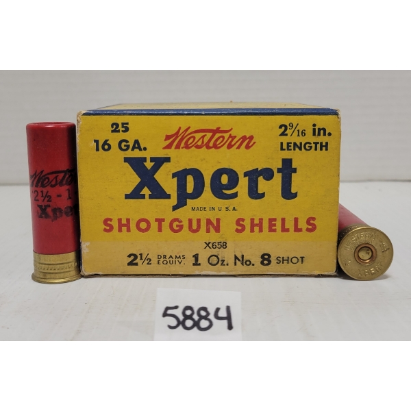 AMMO: 25X WESTERN XPERT 16 GA 2-9/16 IN 1 OZ NO 8 SHOT