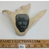 Image 3 : HUMAN FACE ON ANTLER FIGURE - UNKNOWN ARTIST - STONE & ANTLER