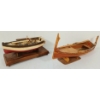 Image 1 : LOT OF 2 - MALTA VIKING LONGBOAT & ROWBOAT MODELS W/ STANDS