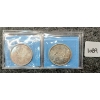 Image 1 : LOT OF 2 - 1963 CDN SILVER DOLLARS - VOYAGEUR - CCCS GRADED