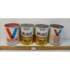 Image 1 : LOT OF 4 - VALVOLINE & MOBIL MOTOR OIL QT CANS