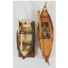 Image 4 : LOT OF 2 - MALTA VIKING LONGBOAT & ROWBOAT MODELS W/ STANDS