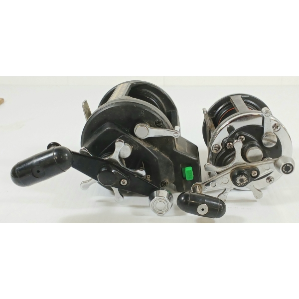 LOT OF 2 - DAIWA SEALINE 27H & GREAT LAKES 47LC FISHING REELS