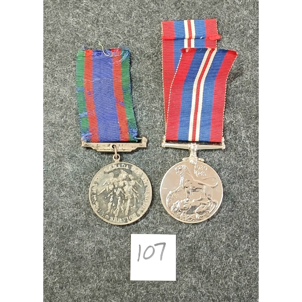 LOT OF 2 - WWII CVSM & WAR MEDALS