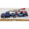 Image 3 : TRADEMARK JAPAN TIN FRICTION JUPITER ROCKET & TRUCK TRAILER
