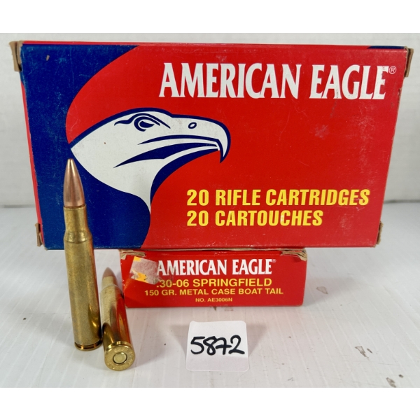 AMMO: 40X FEDERAL .30-06 SPRG - 150 GR FMJ