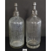 Image 1 : LOT OF 2 - HAMMERS & L. LUBIN NEW YORK - CLEAR ACID-ETCHED - SELTZER BOTTLES