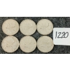 Image 1 : LOT OF 6 - 1968 CDN 25 CENT COINS