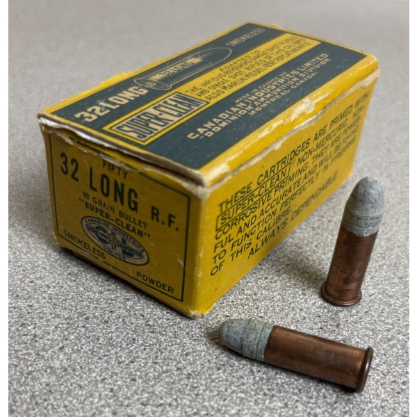 AMMO: 50X DOMINION SUPER-CLEAN .32 RIMFIRE L - 90GR