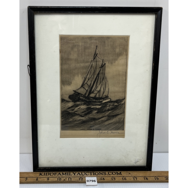 SHIP BY JOHN E. HARRIS - ETCHING PRINT