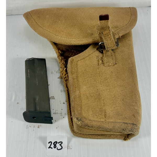 WWII BROWNING HI POWER HOLSTER & MAGAZINE - PAL REQD
