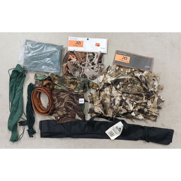 JOB LOT - BUTLER CREEK PACKER SACK, FIRST LITE HEADWEARS ETC