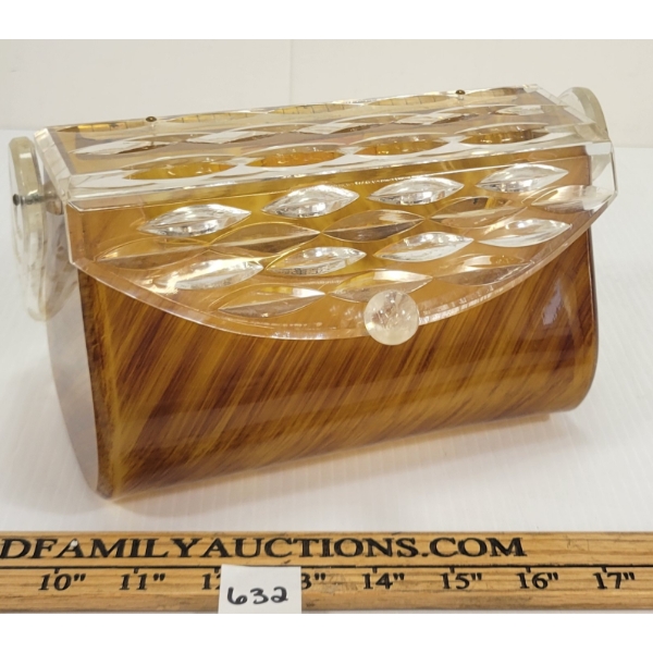 LUCITE BOX PURSE