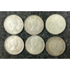 Image 2 : LOT OF 6 - 1942-1968 CDN 25 CENT COINS