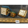 LOT OF 3 - TRAVEL CLOCKS & ALARM - INCL RENOWN 2 JEWELS, RENSIE 7 JEWELS & LOUIS ROSSEL NEUCHATTEL
