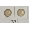 Image 2 : LOT OF 2 - 1941 & 1942 CDN 50 CENT SILVER PCS
