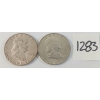 Image 2 : LOT OF 2 - 1954 & 1961 BENJAMIN FRANKLIN SILVER HALF DOLLARS