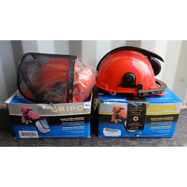 LOT OF 2 - GRIPO PROFESSIONAL FORESTRY HELMETS