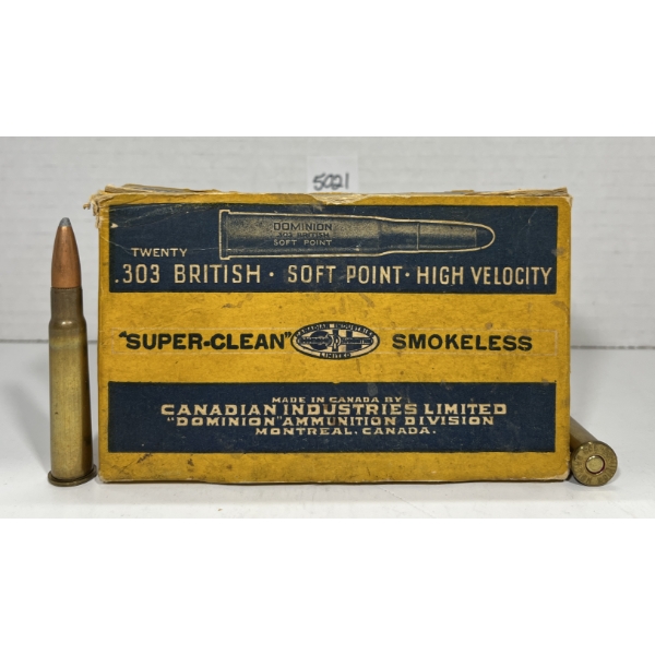AMMO: 9X DOMINION .303 BRIT - 150 GR - SP