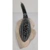 Image 5 : "LOON" BY ISAAC PANIGAK - SIGNED - STONE & BONE