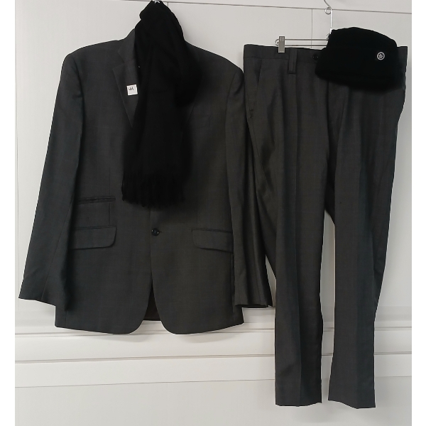 LOT OF 2 - ALLDAY HAT, WESC MEN'S SUIT JACKET & TROUSERS