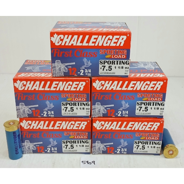 AMMO: 125X CHALLENGER FIRST CLASS 12GA - 2 3/4IN - #7 1/2 SHOT