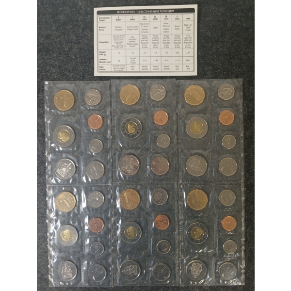 LOT OF 6 - 2001 CDN UNCIRCULATED PROOF SETS