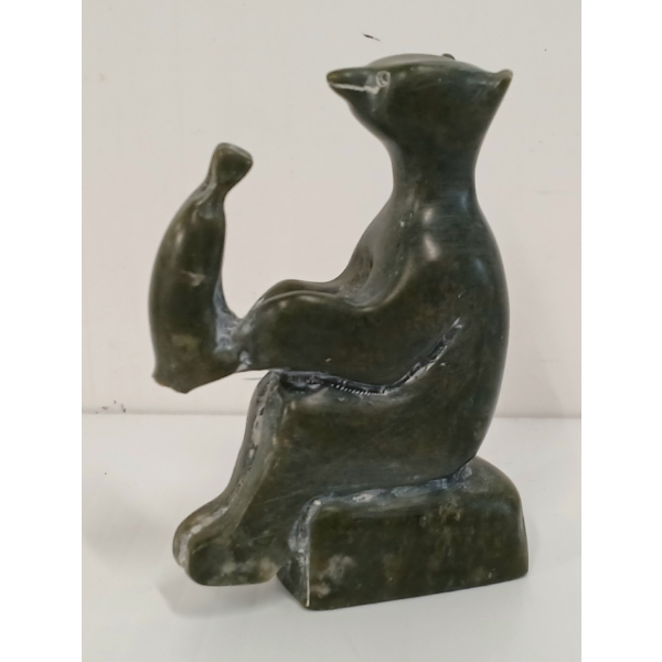 "BEAR & SEAL" BY TOM AGNAOYAK - STONE