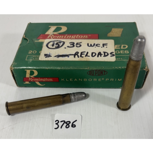 AMMO: 15 X 35 WCF - RELOADS