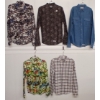 Image 2 : LOT OF 5 - MEN'S CLASSIFIED BUTTON-UP LONG SLEEVE SHIRTS - FT FLORAL, PAISLEY, DENIM, ETC
