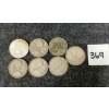 Image 1 : LOT OF 7 - CDN SILVER QUARTERS - INCL 1950 & 1964 