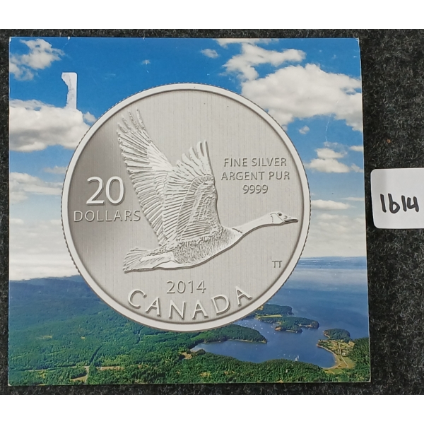 2014 RCM $20 SILVER COIN - CANADIAN GOOSE