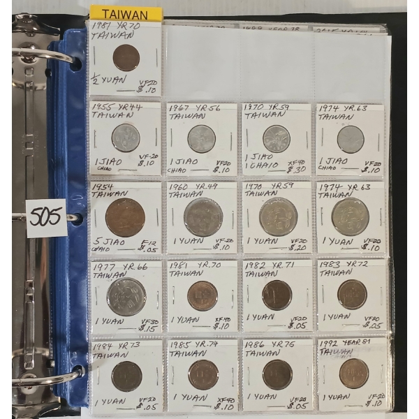 WORLD COINS BINDER - INCL SYRIA - TRINIDAD & TOBAGO