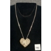 Image 1 : ITALIAN STERLING SILVER NECKLACE W/ SPUN HEART PENDANT 