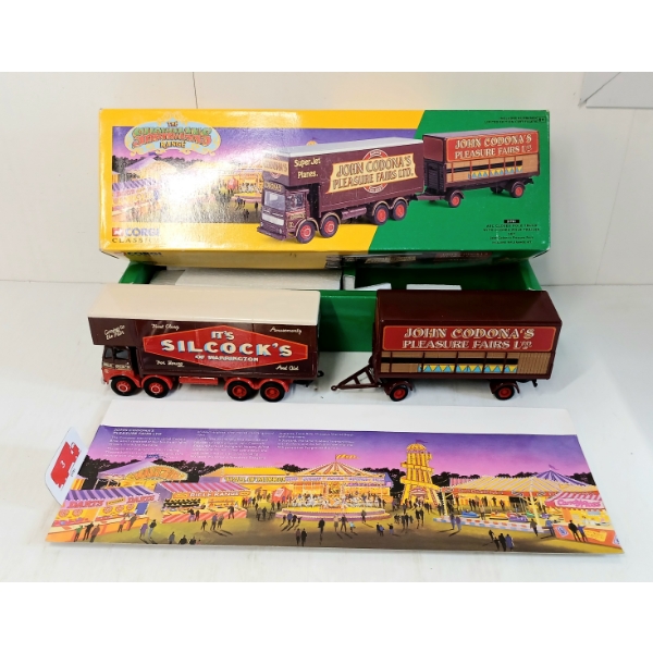 CORGI DIECST "THE SHOWMAN'S RANGE" JOHN CODONA'S PLEASURE FAIRS TRUCK & TRAILER