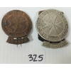 Image 1 : LOT OF 2 - WWI ST JOHNS AMBULANCE BRIGADE HAT BADGES