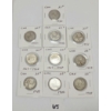Image 1 : LOT OF 10 - CDN 25 CENT SILVER PCS - INCL 1942 & 1955, ETC.