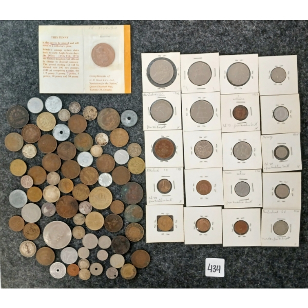 JOB LOT - WORLD COINS - NETHERLANDS, FRANCE, BRITAIN, ETC