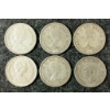 Image 2 : LOT OF 6 - 1943-1968 CDN 25 CENT COINS