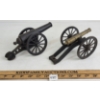 Image 2 : LOT OF 2 - CAST IRON & BRASS MODEL CANNONS