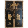 Image 3 : LOT OF 4 - CHINESE REAR PALACE LADIES SOAPSTONE & BLACK LACQUER WALL PANELS