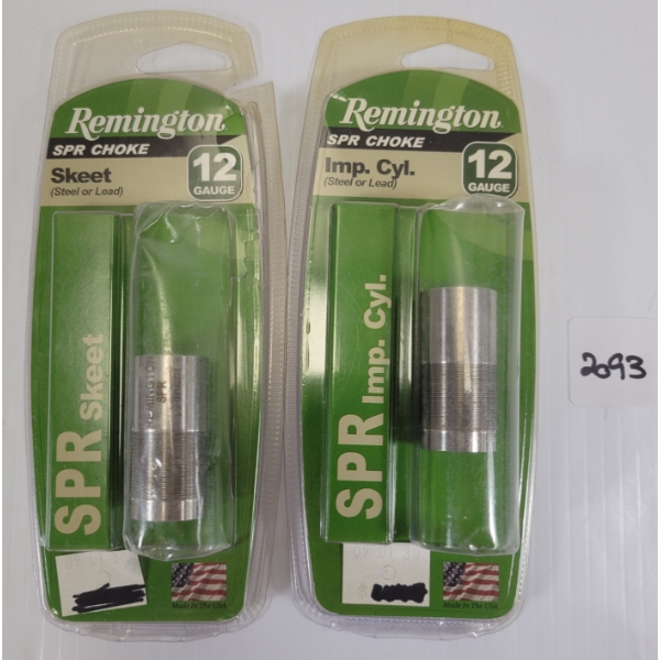 LOT OF 2 - REMINGTON 12GA IMP. CYL. & SKEET CHOKE TUBES
